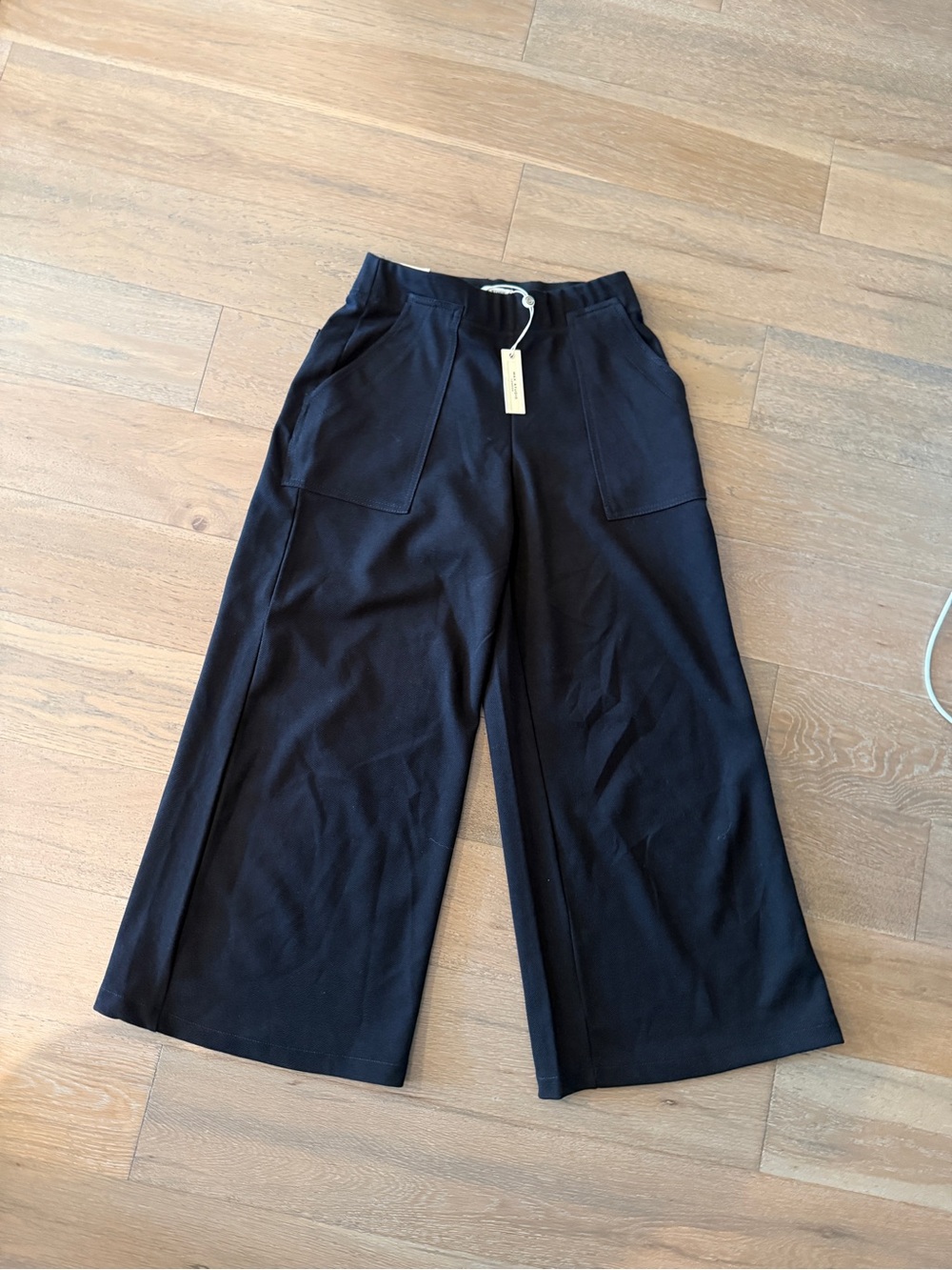 Max Studio Black Wide-Leg Trousers